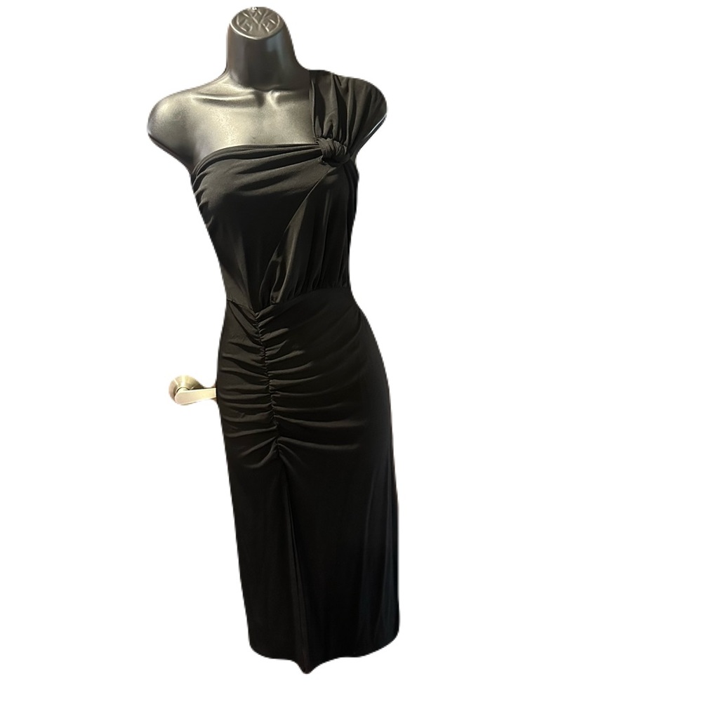 Rare Vintage Y2K Frederick's of Hollywood Black One-Shoulder Dress with cutout